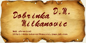 Dobrinka Milkanović vizit kartica
